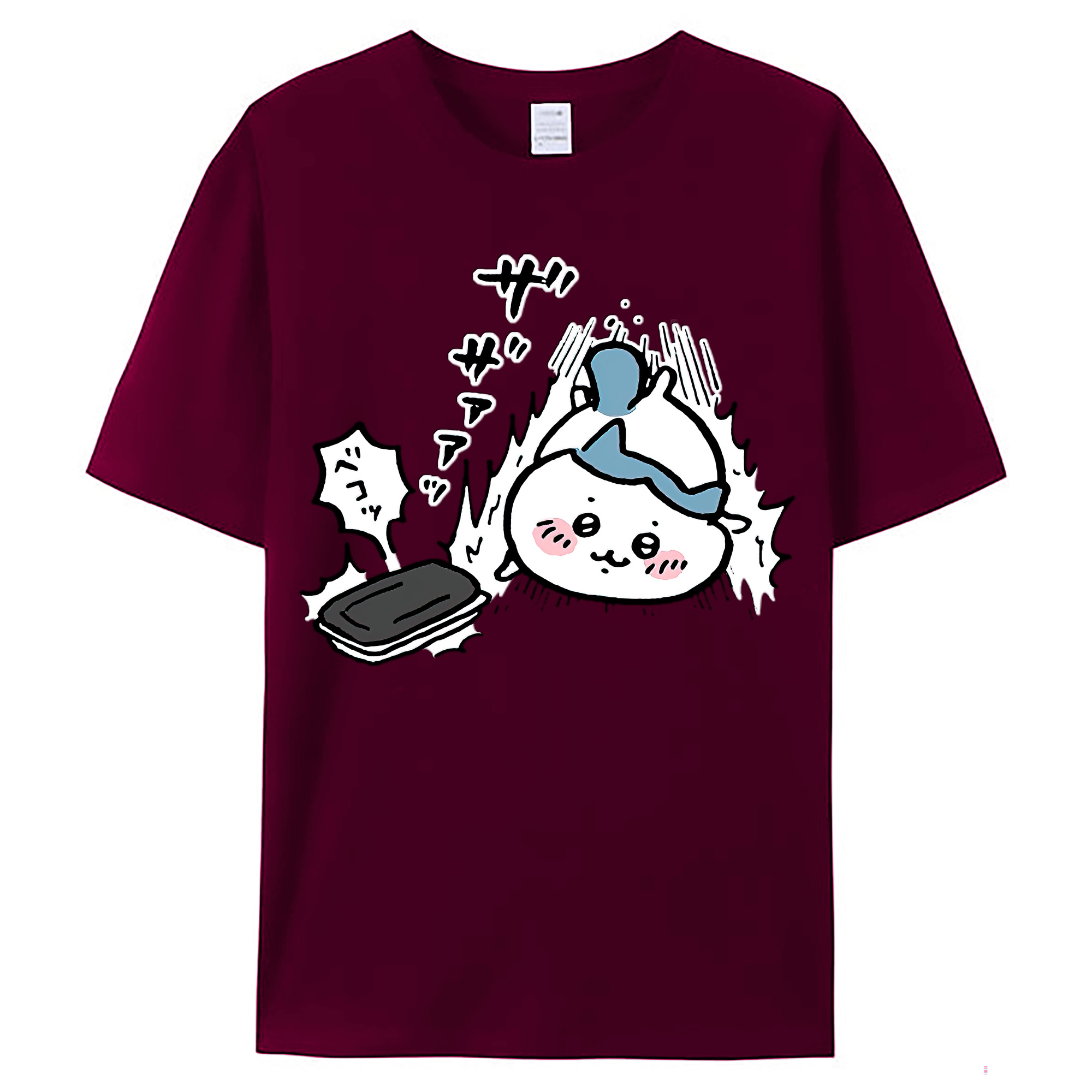 （画像用） ちいかわ ハチワレ Chii-kawa hachiware レディースカジュアルプリントTシャツ（綿100％）